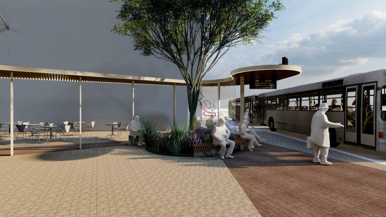 Futuro intercambiador de bus en la Pasarela - 