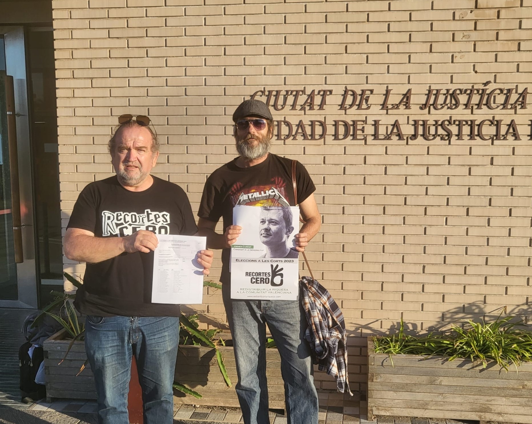 La coalición Recortes Cero registra su candidatura a Les Corts por la provincia de Castellón 