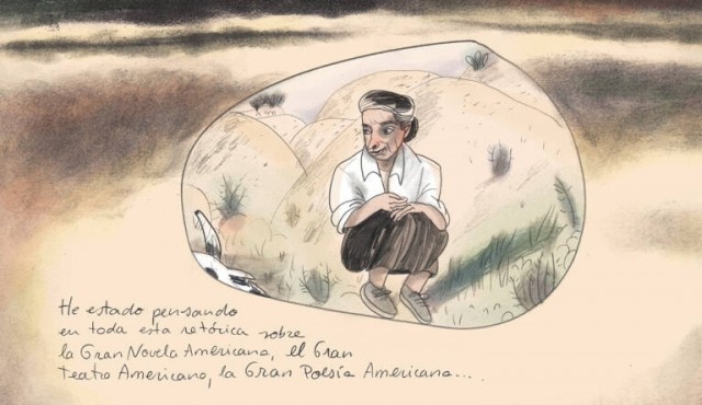 María Herreros dibuja la vida de Georgia O'Keeffe en el Rector Peset
