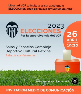 Libertad VCF organiza un debate electoral sobre el Valencia y su “supervivencia”