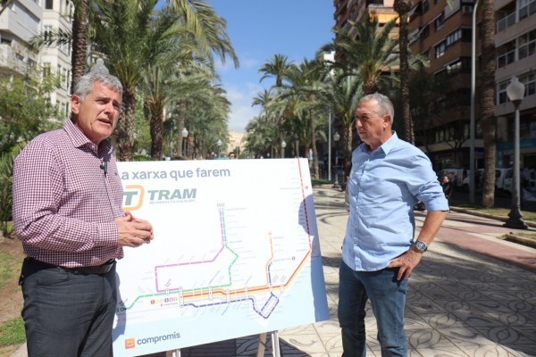Compromís propone conectar Sant Joan y Alicante en TRAM en un trayecto de 20 minutos

