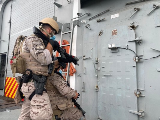 Infantería de Marina de Cartagena participa en el ejercicio 'Cancerbero' de la Armada, dirigido por la Fuerza de Protección
