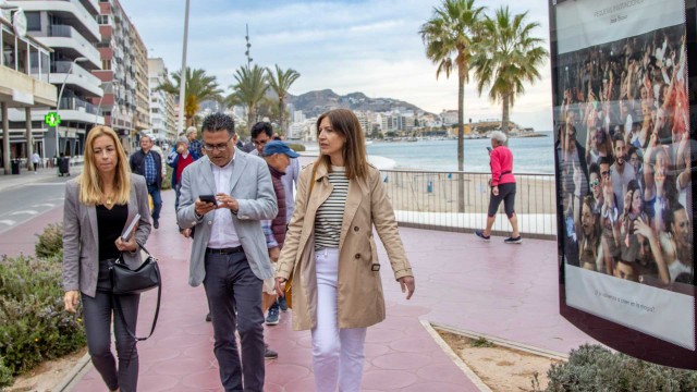 Vuelven las obras en la avenida Armada Española de Benidorm tras el parón por Semana Santa