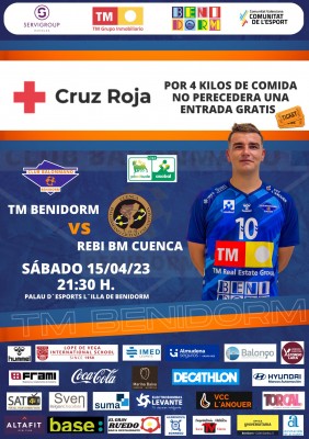 El TM Benidorm regalará una entrada a los aficionados que donen alimentos a Cruz Roja
