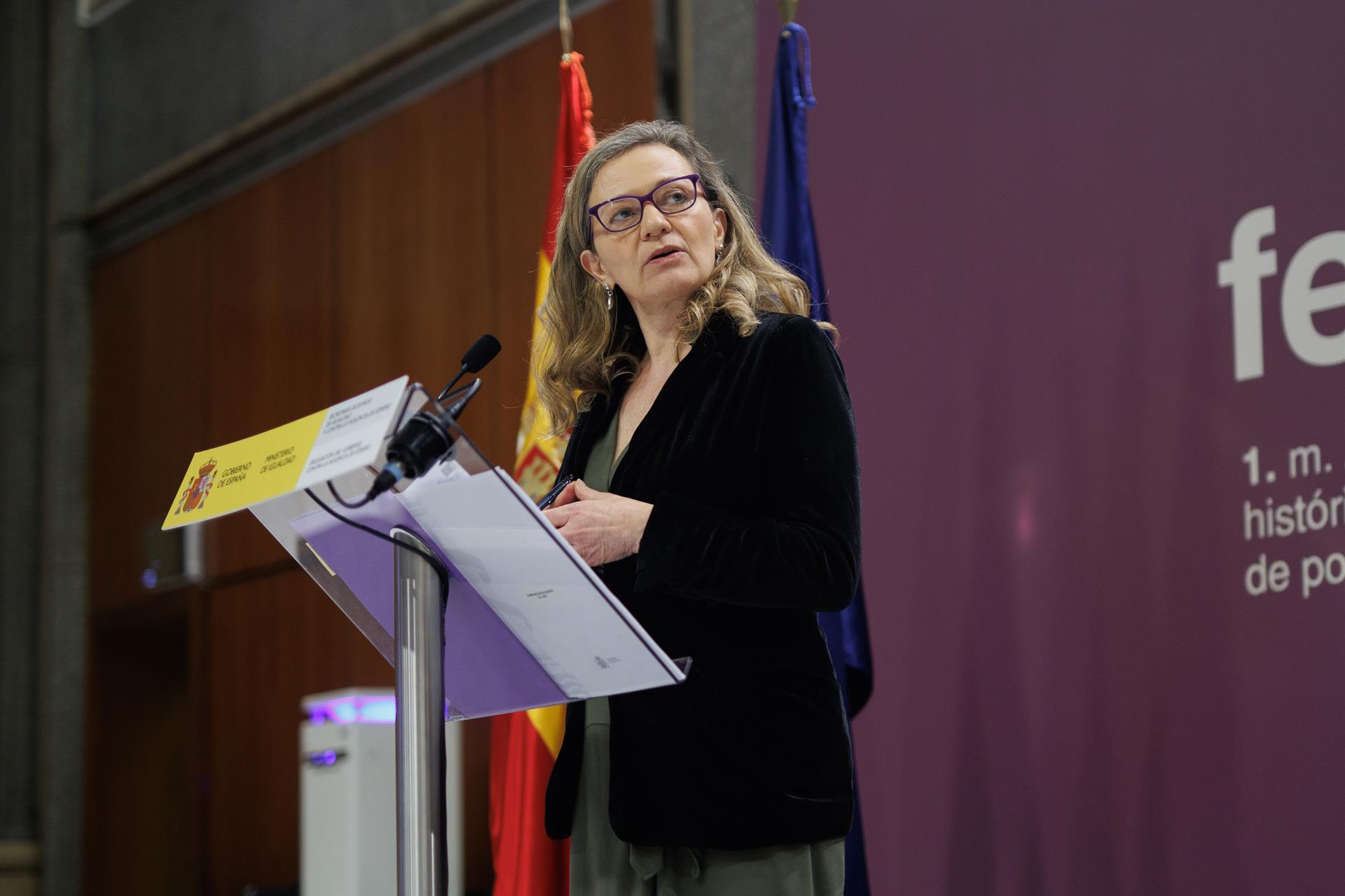 La delegada del Gobierno contra la Violencia de Género, Victoria Rosell. Foto: ALEJANDRO MARTÍNEZ VÉLEZ/EP - 