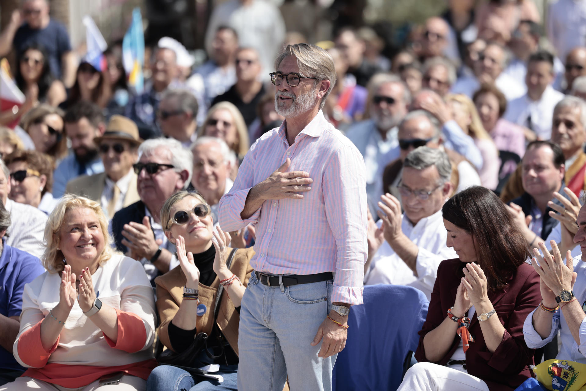 Pablo Broseta, en un mitin del PP el pasado 26 de marzo. Foto: EFE/ANA ESCOBAR - 