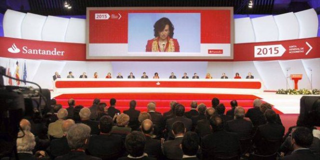 Casi el 90% de los accionistas del Banco Santander eligen recibir el dividendo en títulos