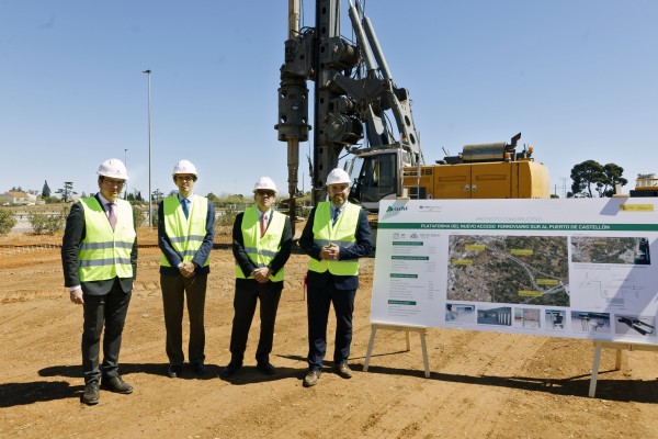 Día histórico: empiezan las esperadas obras del acceso ferroviario sur al puerto de Castellón