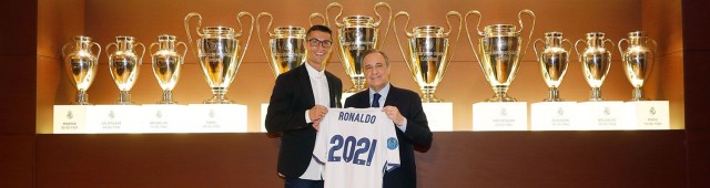 Cristiano escenifica con Florentino Pérez su renovación hasta 2021