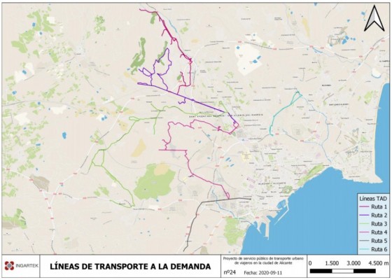 Alicante y el Consell preacuerdan que el transporte a las partidas pueda parar en San Vicente