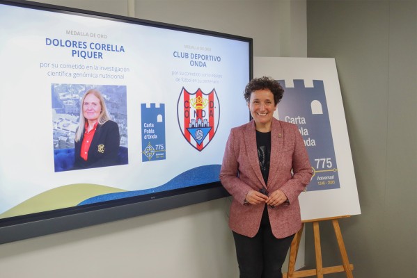 El Ayuntamiento de Onda concede la Medalla de Oro a Dolores Corella y al Club Deportivo local