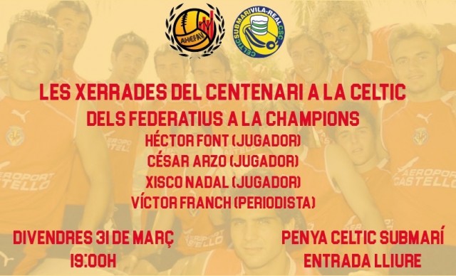 El cicle 'Xerrades del centenari a la Celtic' assenta a Héctor Font, César Arzo i Xisco Nadal