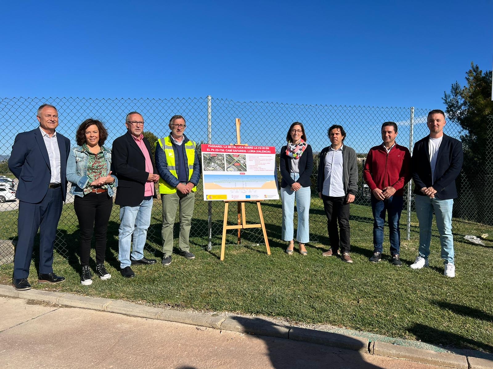 Presentación de la pasarela sobre la CV-35. Foto: Ajuntament de Llíria - 