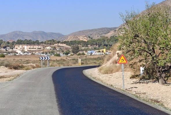 Concluye la renovación de la carretera que conecta Abanilla con los Baños de Fortuna