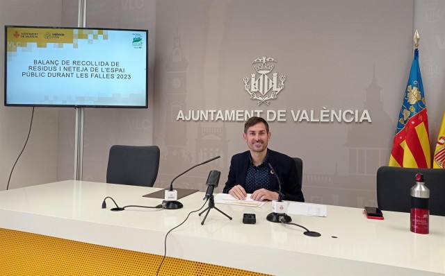 La recogida de residuos en Fallas sube un 1,6% respecto a 2022 y mejora la separación selectiva
