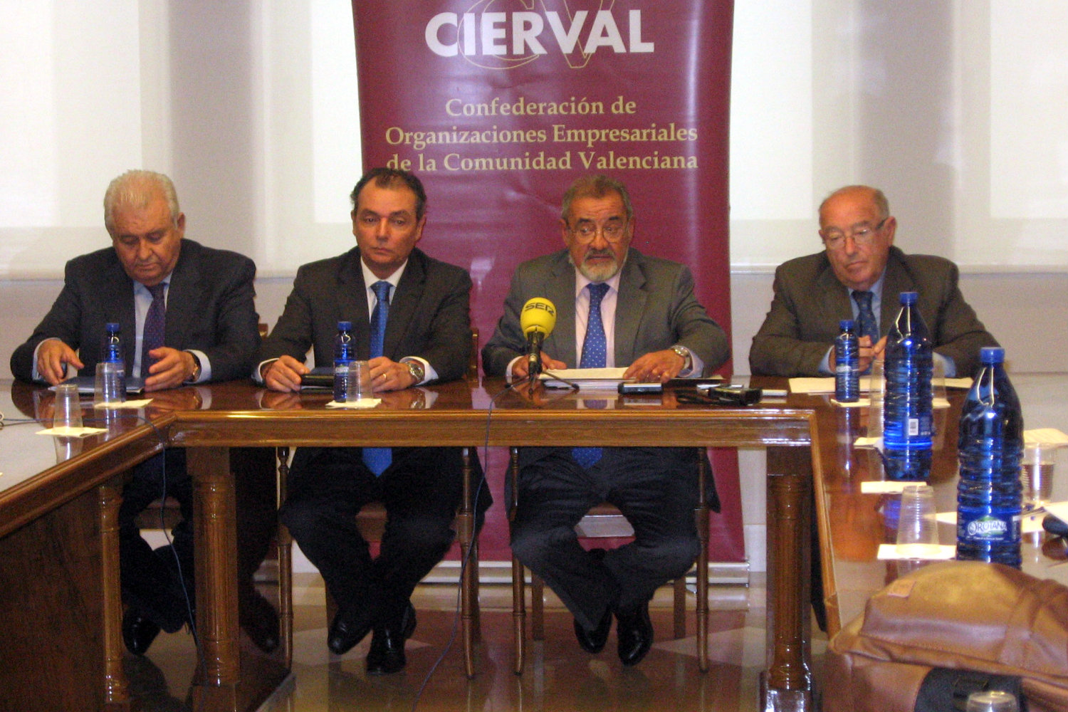 Los presidentes de Coepa, CEV, Cierval y CEC, este miércoles - 