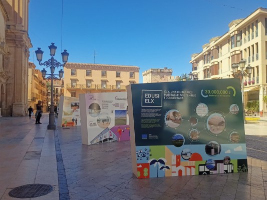 Una exposición muestra en Elche las 25 actuaciones finalizadas y en marcha de los fondos Edusi 