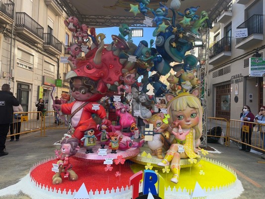 La Falla Convento de Jerusalén, primer premio de Infantil de las Fallas de 2023