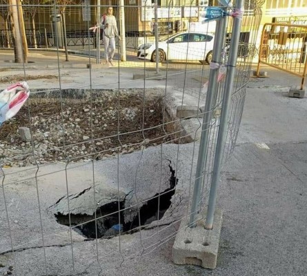 Podemos denuncia el hundimiento del suelo en las obras de la plaza de San Blas de Alicante