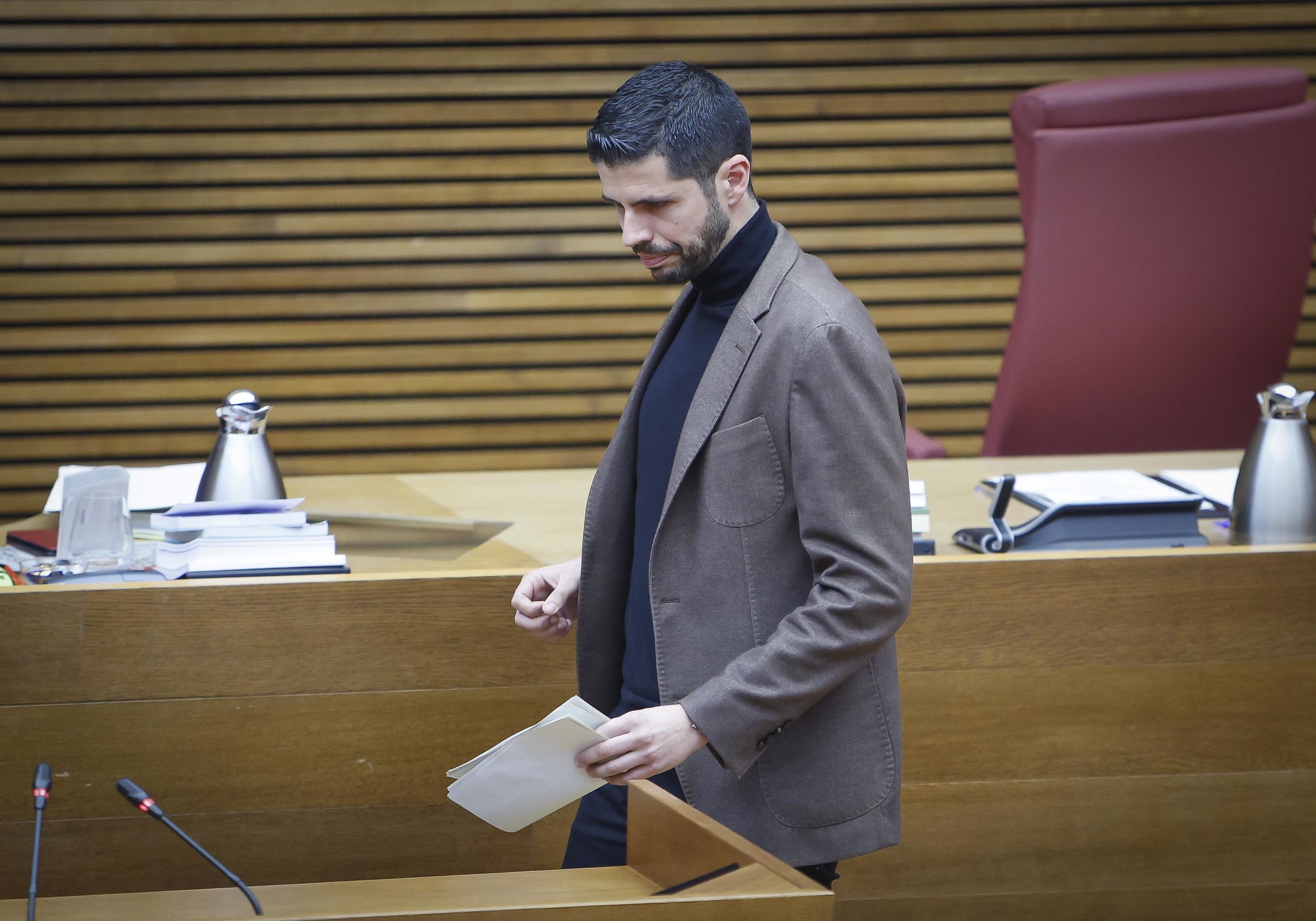 David Calvo en Les Corts. Foto: JOSÉ CUELLAR/CORTS - 