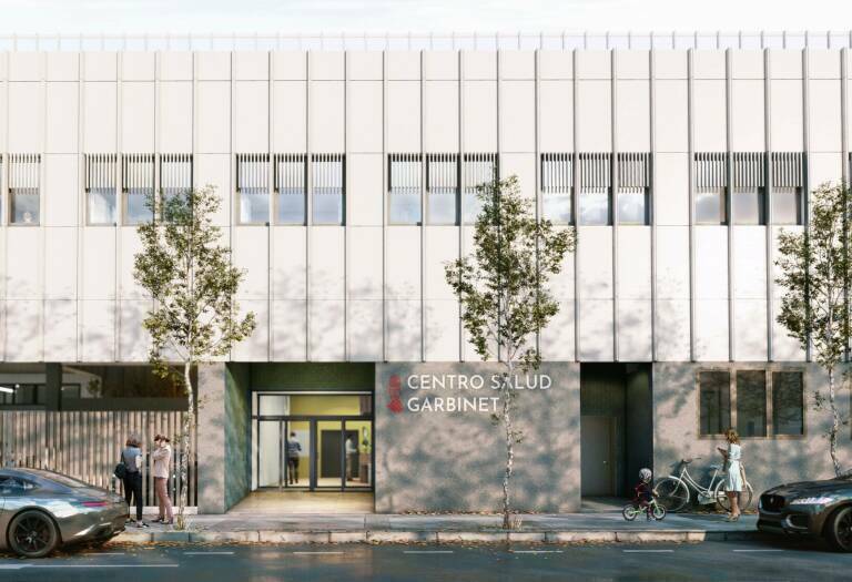 Recreación virtual del proyecto del centro de salud del Garbinet en Alicante. - 