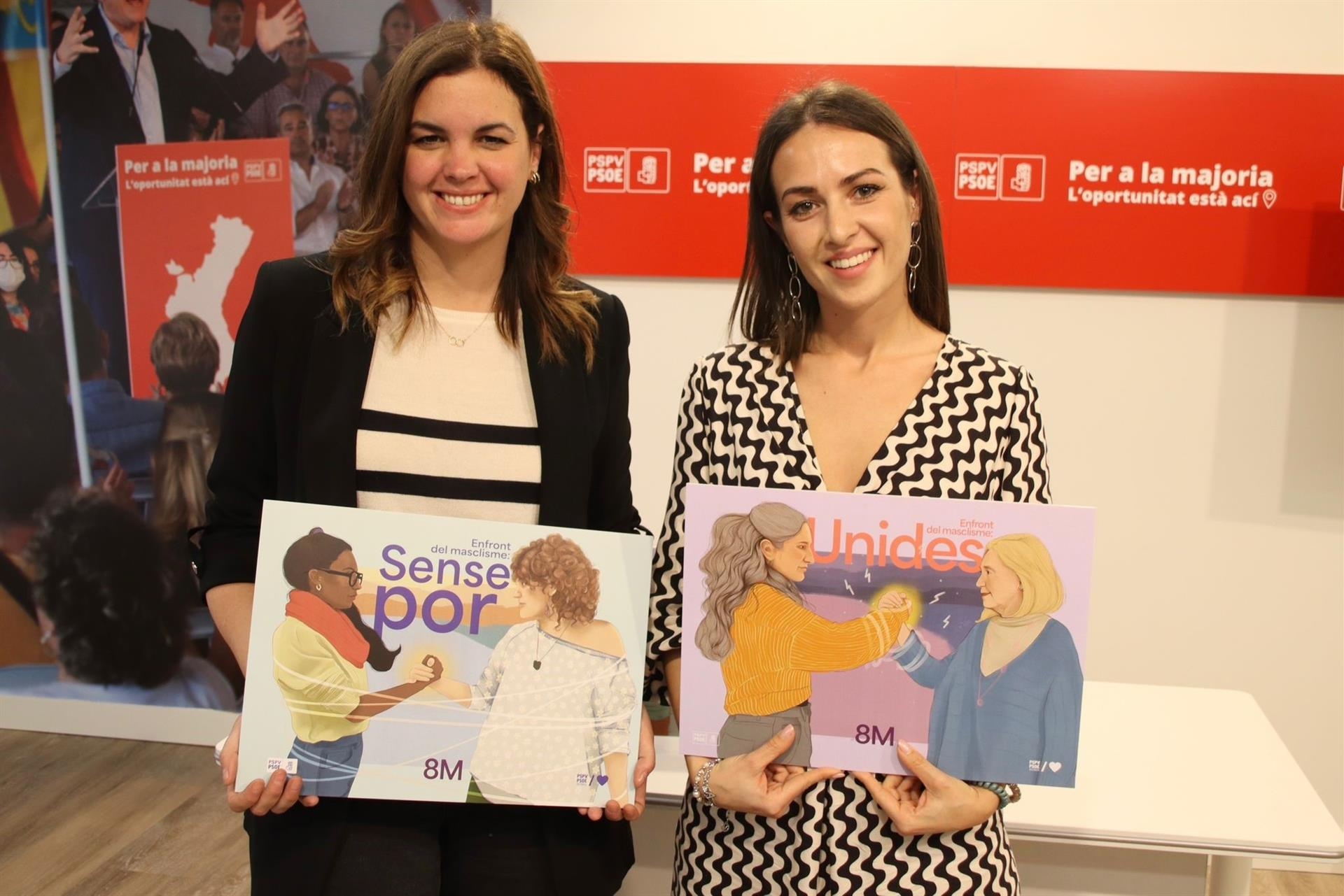 Sandra Gómez y Ana Domínguez - Foto: PSPV-PSOE  - 