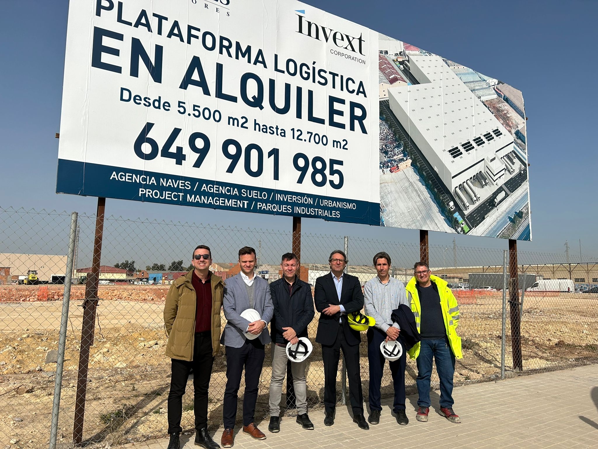 Visita a la zona de obras del nuevo proyecto logístico de Catarroja. Foto: Ajuntament de Catarroja - 