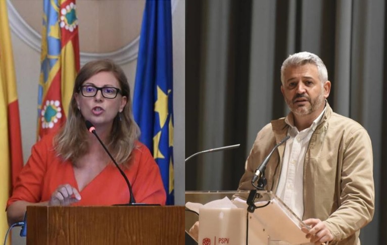 La alcaldesa, Amparo Marco, y el secretario general, Germán Renau, mantienen diferencias sobre la lista. - 