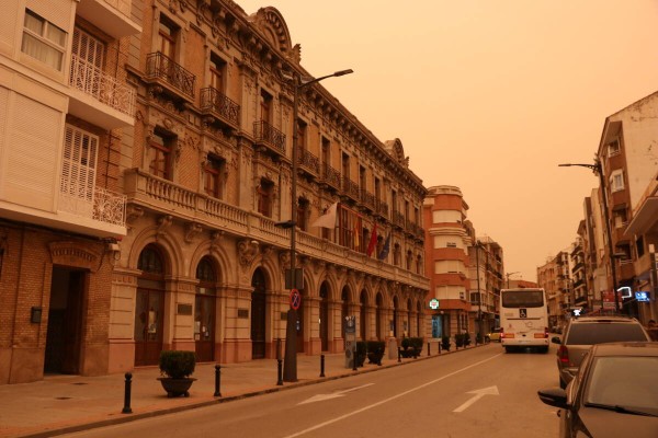El polvo africano vuelve a Murcia: activado el aviso por contaminación atmosférica