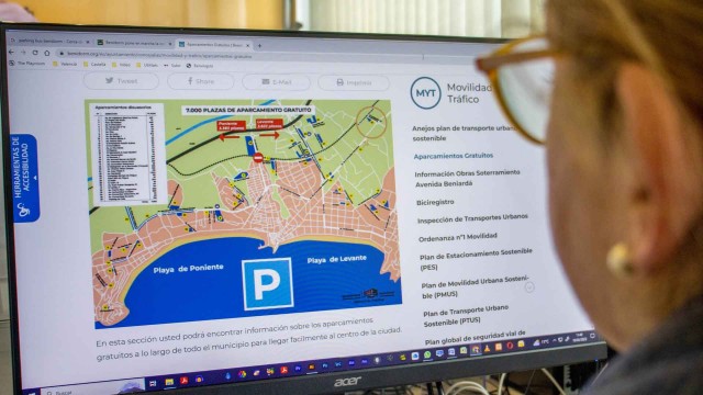 Los parkings públicos de Benidorm, geolocalizados para su consulta en ordenador y móvil