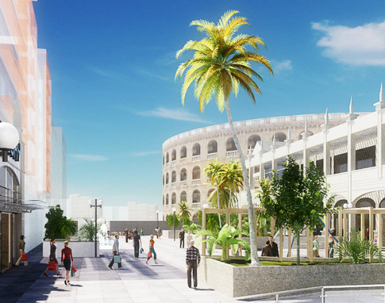 Simulación del complejo de AZA en la calle Ruzafa - 