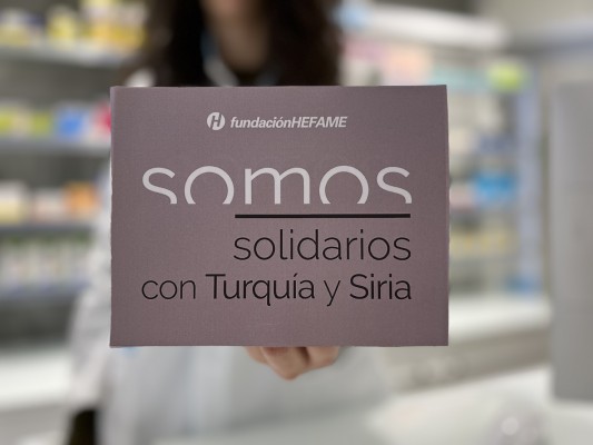 Hefame responde a la demanda urgente de ayuda de Turquía y Siria