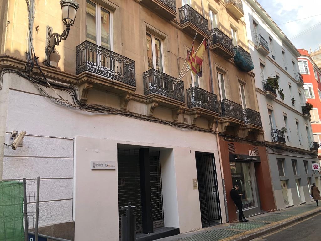 La sede de la Entidad Valenciana de Vivienda y Suelo, en la calle Gerona de Alicante. - 