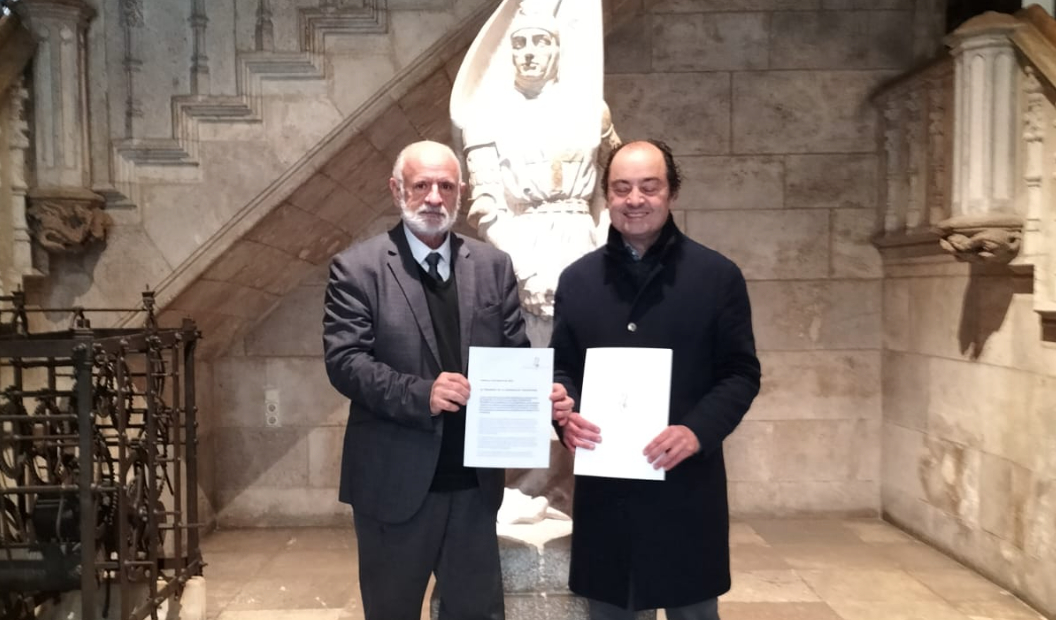Juan Añón y José Ramón Chirivella este lunes en el Palau de la Generalitat. Foto: VP - 