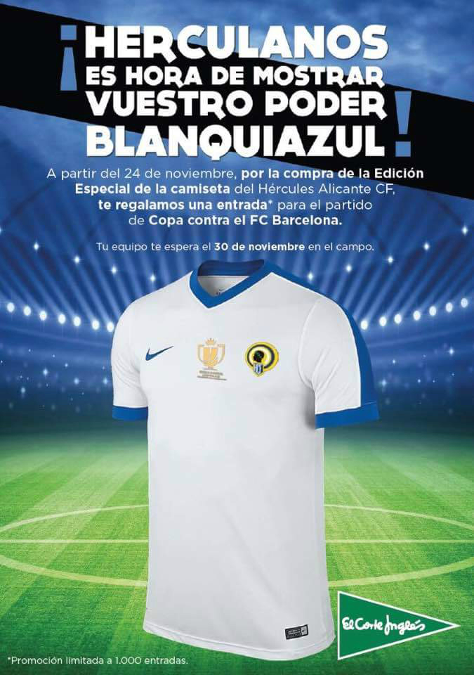 El Hércules jugará de blanco en el Nou Camp