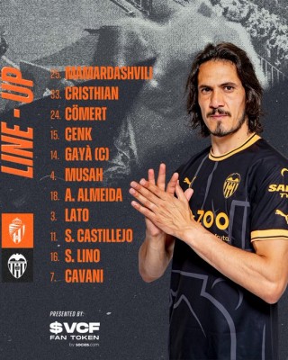 Este es el once del Valencia para jugar en Pucela