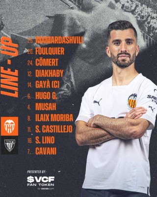 Este es el once del Valencia CF para buscar las semifinales de Copa