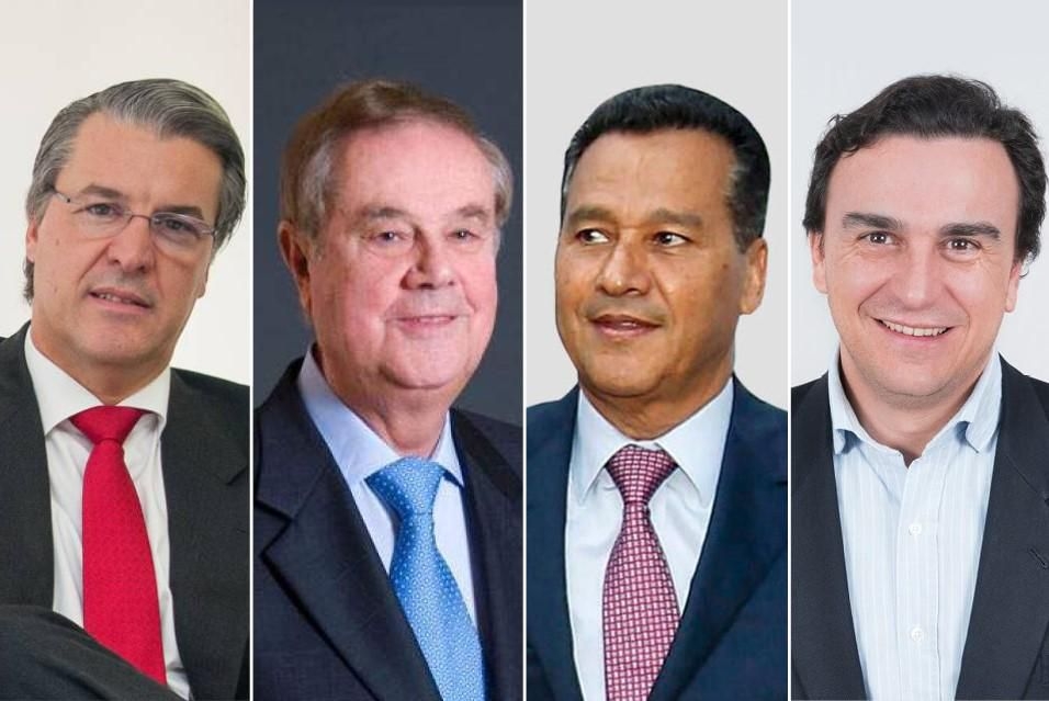 Alfredo Fernández Agras, presidente de NH; Gabriel Escarrer Juliá, presidente de Meliá; Eustasio López, presidente de Lopesan; y Abel Matutes Prat, presidente de Palladium.   - 