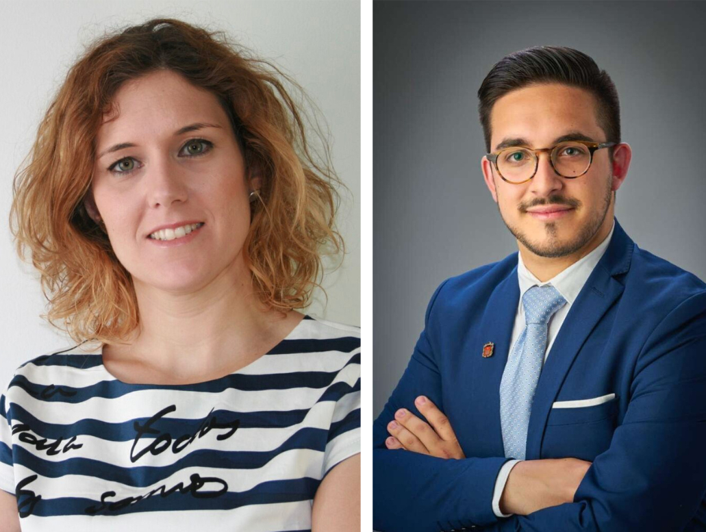 Aina Benavent (Compromís), alcaldesa de Quatretonda, y Héctor Troyano (PP), candidato a la alcaldía de Vilamarxant  - 