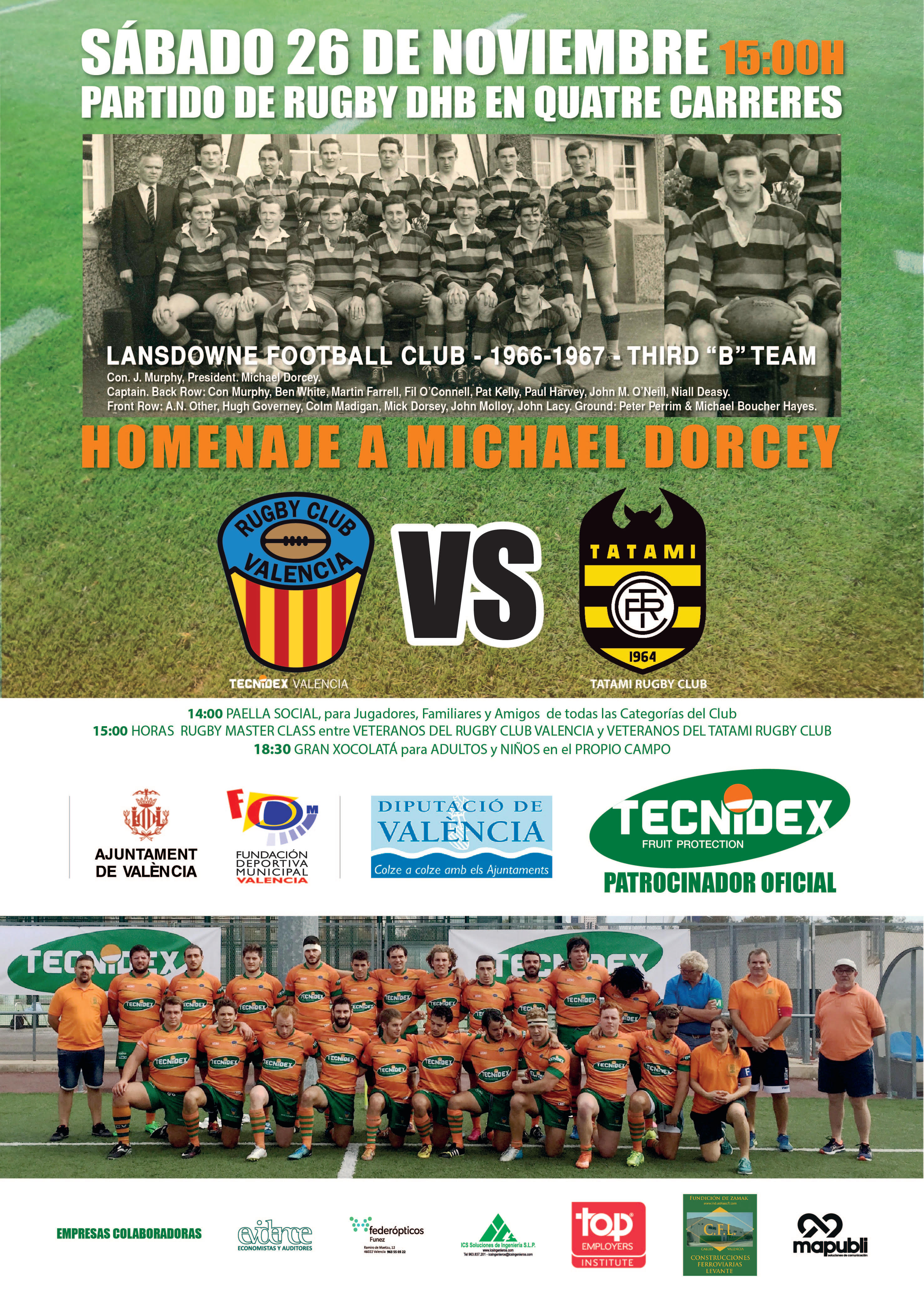 El Tecnidex Valencia rendirá este sábado un homenaje a Michael Dorcey