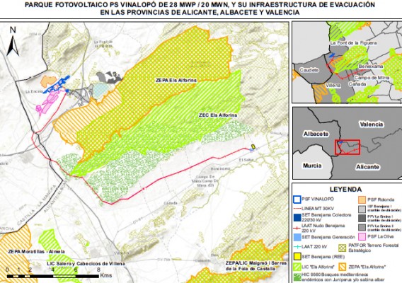El Gobierno da el ok ambiental a una planta de 28 MWp entre Villena y La Font de la Figuera 