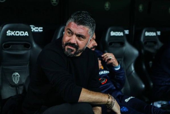 Frío saludo entre Ancelotti y Gattuso
