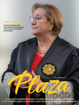 Teresa Gisbert, portada de enero de la revista Plaza 