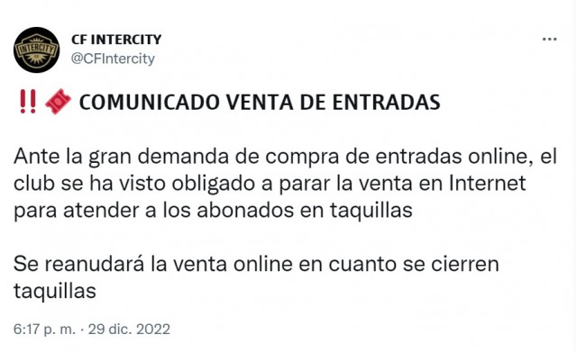 La demanda de entradas para el Intercity-Barça tumba la venta 'online' y condiciona la física