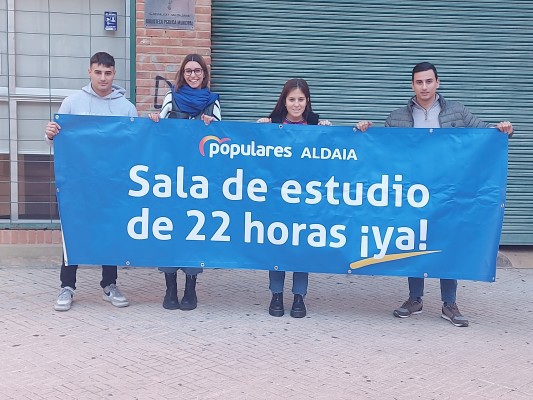 El PP protesta para que se amplíe el horario de la sala de estudio de la biblioteca municipal de Aldaia