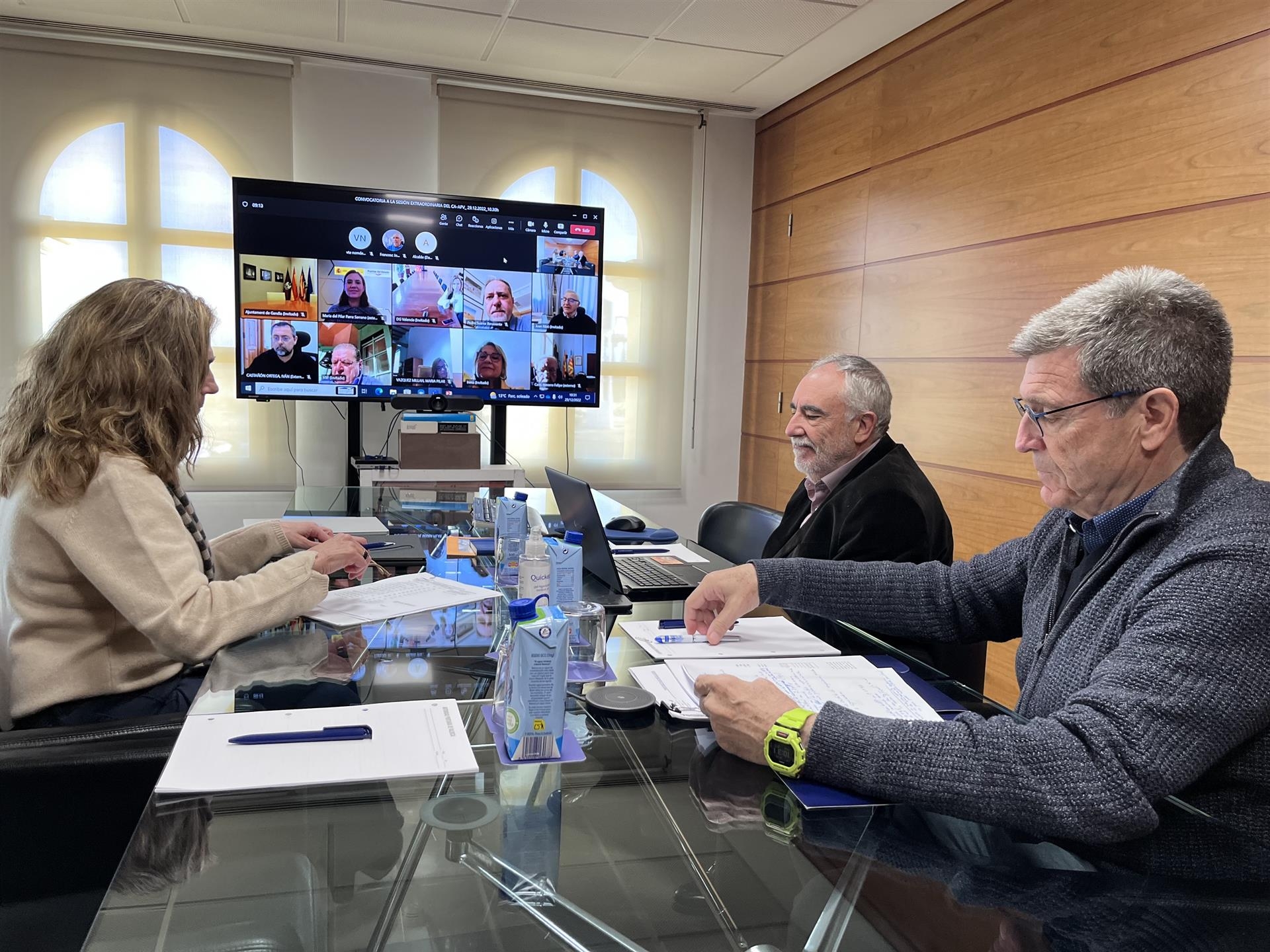 Reunión telemática del consejo de administración de la APV. Foto: APV - 