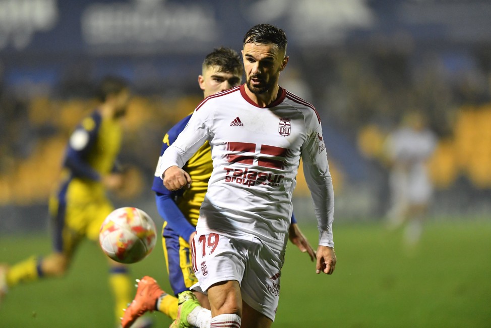 Armando Sadiku, durante el partido copero ante el Alcorcón. Foto: FCC - 