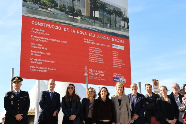 Las obras del nuevo Palacio de Justicia de Alzira empezarán el próximo 1 de enero 