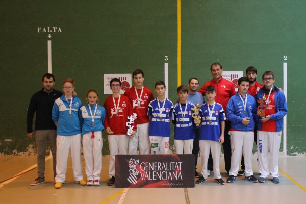 Vila-real, Almassora, Xilxes y Onda campeones de frontón de los JECV de Castellón