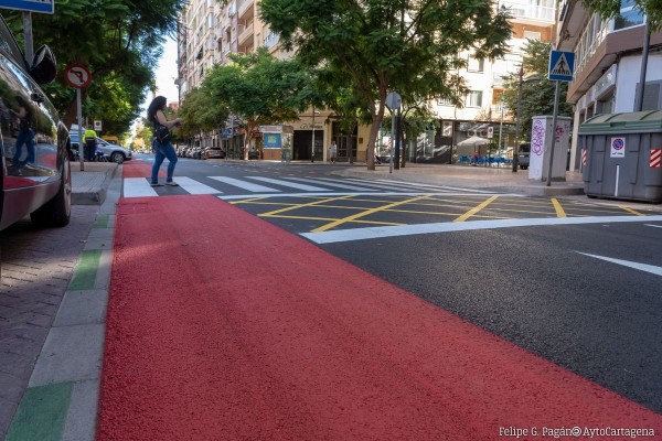 Un proyecto de movilidad sostenible propone unir la estación de autobuses con el hospital Santa Lucía con un carril ciclable